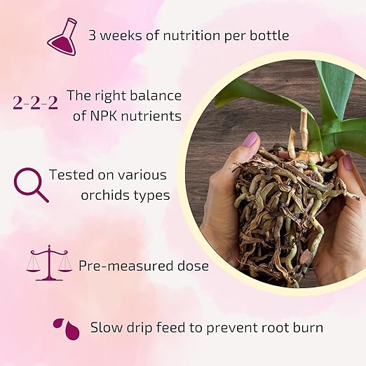 Liquid Orchid Fertilizer Spikes | Ready-to-Use Orchid Food Spikes & Orchid Plant Food for Blooming, Fertilizer for Orchids (16 Drip Feeders)