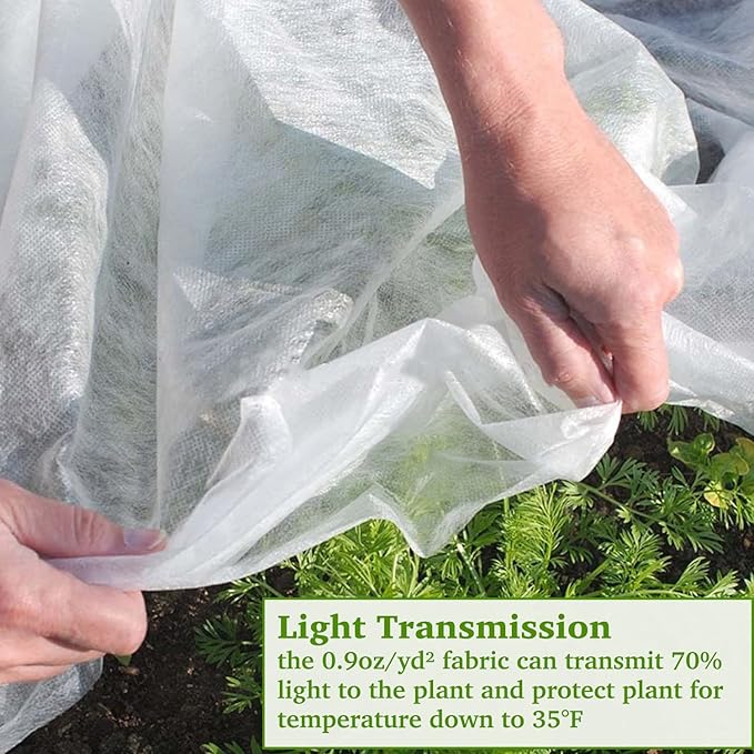 Plant Covers Freeze Protection 10x20ft Floating Row Cover 0.9oz/yd² Plant Covers for Winter Garden Fabric for Cold Sun Protection