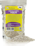 GARDENERA Premium Organic Perlite - Medium Grade - Horticultural Soil Amendment for Indoor & Outdoor Container Plants for Drainage Management and Enhanced Growth - 3 Quart
