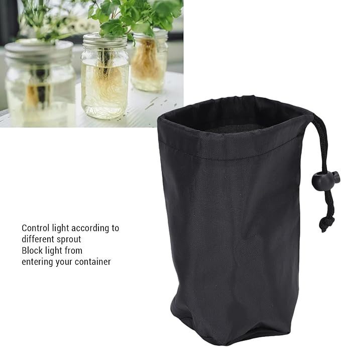 FTVOGUE 12Pcs Mason Jar Blackout Sleeves Hydroponic Sprouting Jar Covers with Adjustable Buckles for Wide Mouth 32oz Mason Jars Indoor Growing