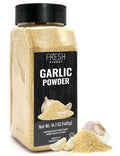 Fresh Finest Premium Garlic Powder - 14.1oz Bottle - 100% Pure, Non-GMO, Gluten-Free, Ground Garlic Spice for Cooking