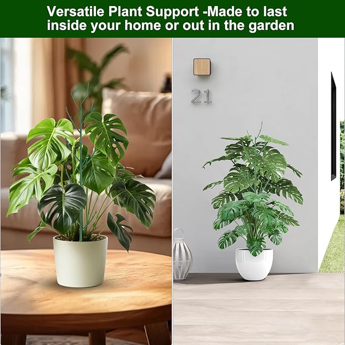5 Pack Stackable Monstera Plant Support Stakes for Indoor & Outdoor Plants, Garden Accessories for Climbing & Potted Plants, Plant Sticks for Vine Training & Stem Stabilization