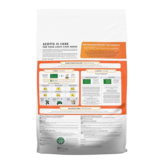 Scotts DiseaseEx Lawn Fungicide, Controls and Prevents Disease Up to 4 Weeks, Treats Up to 5,000 sq. ft., 10 lbs. (2-Pack)