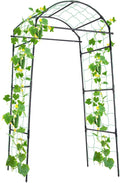 Cucumber Trellis, 6.7ft Tall Garden Arch Trellis for Climbing Plants Outdoor Arbor Support Vine Vegetable Tomato Bean Pea Grape Squash Pumpkin Cucumber Raised Bed, Lightweight, Black