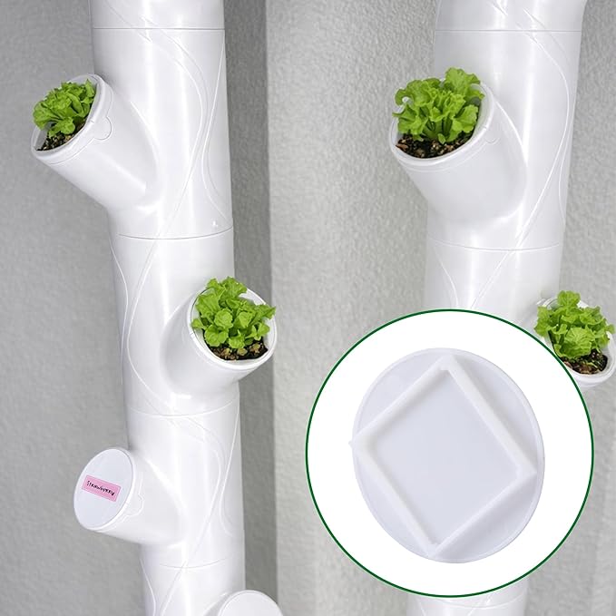 EBaokuup 24 Pcs Hydroponics yPod Caps with Colored Lables, Grow Cubes Cap Compatible with yPod, Plant Grow Pods Cover for Garden Hydroponics Growing System