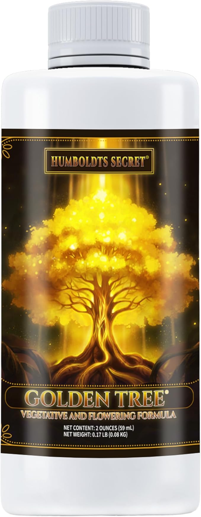 Humboldts Secret Golden Tree: Best Plant Food for Plants & Trees - All-in-One Concentrated Organic Additive - Vegetables, Flowers, Fruits, Lawns, Roses, Tomatoes & More (2 Ounce)