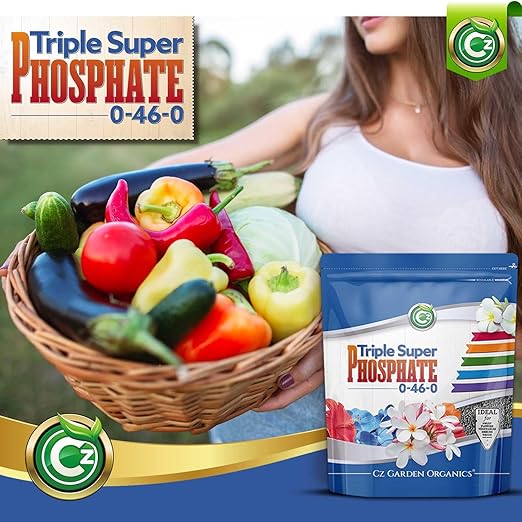 Triple Super Phosphate 0-46-0 Fertilizer Made in USA - TSP Phosphorus Plant Food for Indoor/Outdoor Plants, Flower Gardens, Fruit and Vegetable Gardens, Holistic Herbs, Trees and More!