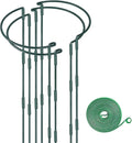 HiGift 4 Pack Height Adjustable Metal Plant Support (36" H or 24" H or 12" H), Heavy Duty Peony Cages and Supports, Half Round Tall Plant Support Ring for Outdoor Indoor Plant Hydrangea Flower
