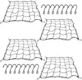 4PCS Grow Tent Net, Flexible Net Trellis Fits 4x4ft and More Size, Stretchy Trellis Netting with Hooks for Garden Balcony Yard Plants Growing and Climbing, Black
