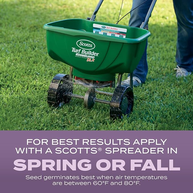 Scotts Turf Builder Grass Seed Perennial Ryegrass Mix with Fertilizer and Soil Improver, Establishes Quickly, 2.4 lbs.
