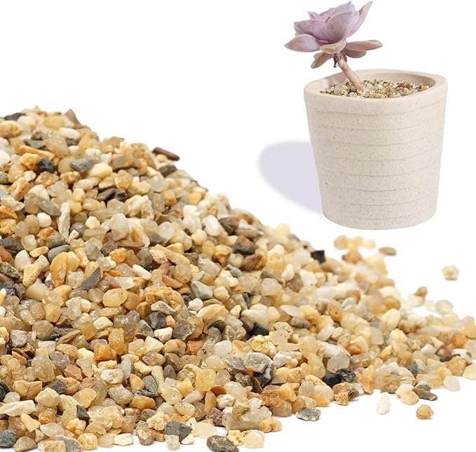 Coarse Sand Stone - Silica Sand for Plants,Mix Course Sand Soil Cover Succulents and Cactus Bonsai Natural Rocks Decorative Sand Horticultural Sand for Vases Fillers,Terrarium, Fairy Garden.