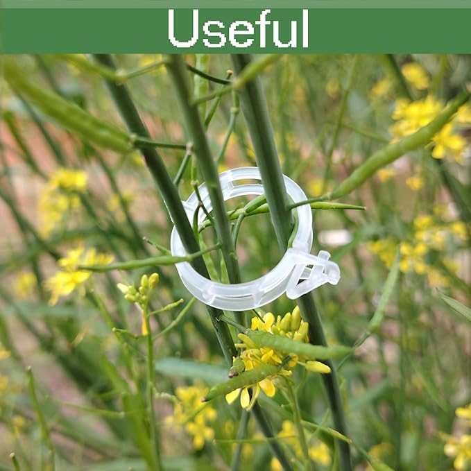 250PK Secured Plastic Plant Clip, Plant Support Clips, Garden Clips for Climbing Plants, Plastic Trellis Clips Plant Support Clips Tomato Grape Vine Vegetables Plant Fixing Clips