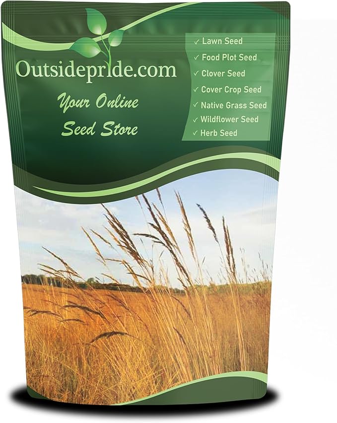 Outsidepride Perennial Tall Native Grass Seed Mix - 1 lbs. Blend of Drought-Tolerant, Low-Maintenance Bluestem, Switchgrass & Indian Grass Seeds for Wildlife Habitat, Erosion Control & Landscaping