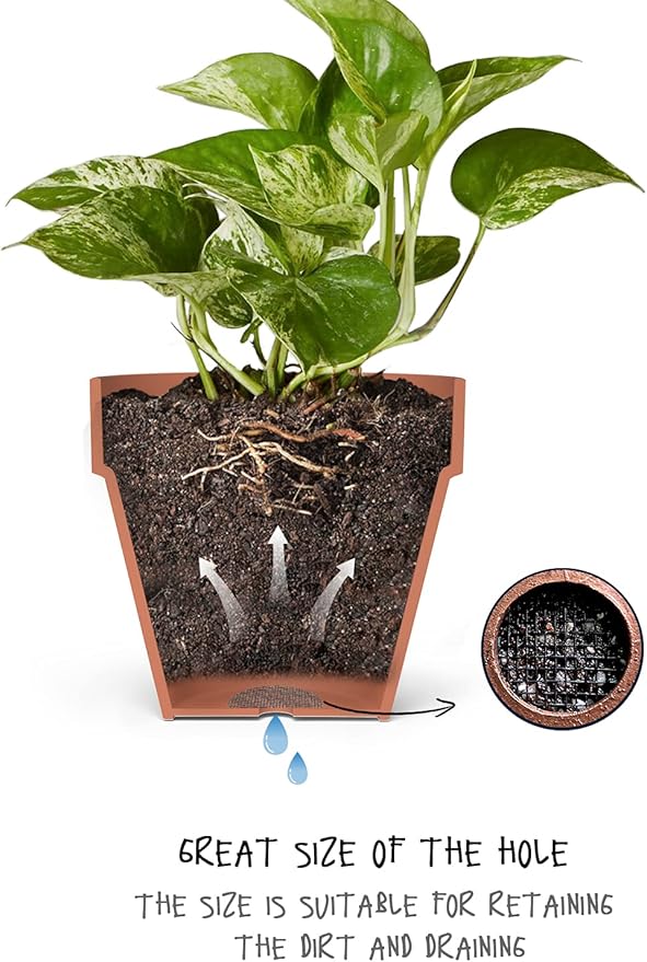LE TAUCI Plant Pot Hole Mesh Pads, 2-Inch Round Flower Pot Drainage Covers, Prevent Soil Loss, Durable Reusable, Bonsai Bottom Grid Mat, Gardening Essentials, 100-Pack