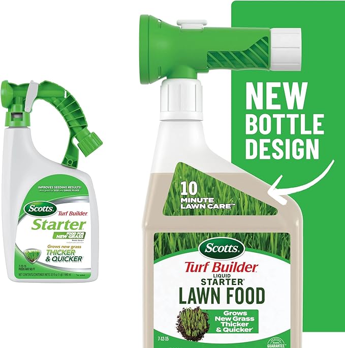Scotts Turf Builder Liquid Starter Lawn Food, Lawn Fertilizer for New Grass, 7-12-15, 32 fl. oz.