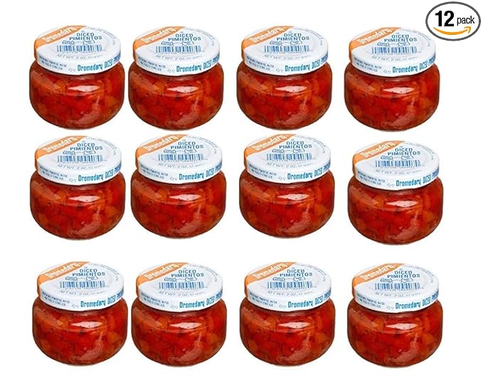Dromedary Diced Pimentos - Pack of 12 Jars of Diced Pimientos - Great Value