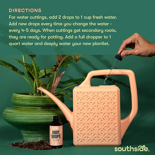 Root Drops - Liquid Rooting Vitamins | Fast Propagation, Stronger Roots, Less Shock | Works in Water, Soil, Leca, Moss | for All Indoor Houseplants Like Pothos, Monstera, Philodendron (4 oz)