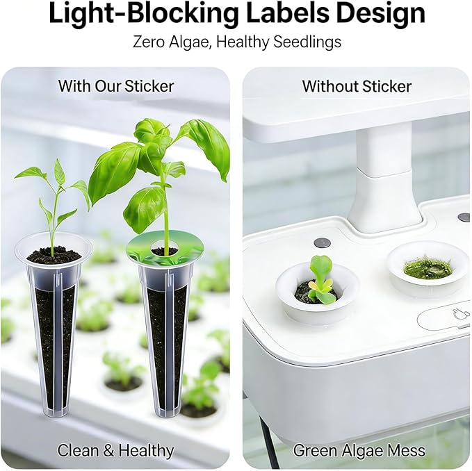 52 Pack Hydroponic Seed Starter Refill Kit - Compatible with Aerogarden & Most Indoor Growing Systems - Includes Grow Sponges,Pod Labels,A&B Plant Food Nutrients (24 Sponges&Labels + A&B Nutrients)