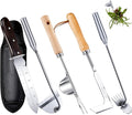 Yungyan 5 Pcs Weed Puller Set Include Hori Weeding Knife Uprooting Crack Weeder Puller Tool 5 Teeth Weeding Tool L Shape Gardening Crack Sickle Tool Hoe for Garden Lawn Grass Moss Removal Backyard