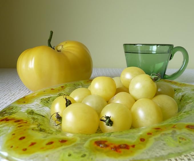 Tomato 'Snow White Cherry' Seeds – Indeterminate Annual Vegetable (Solanum lycopersicum) | 55–65 Days, Open-Pollinated, Sweet & Creamy White Cherry Tomatoes