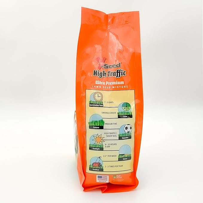 X-Seed Ultra Premium High Traffic Lawn Seed Mixture, 3-Pound