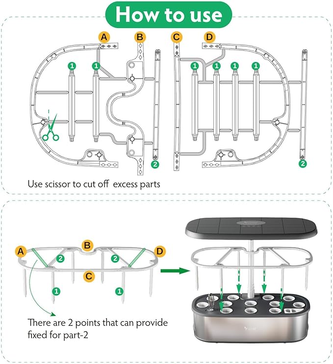 LetPot LPH-SE Hydroponics Growing System Trellis Stand with Stackable Design - Fits LPH-SE (1 Pack)