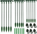 Plant Support Stakes - 15pcs Adjustable Trellis Poles with 6 Clips - Indoor Outdoor Climbing Sticks for Monstera Tomato Potted