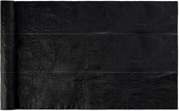 Amazon Basics Weed Barrier Landscape Fabric, 3 x 50 Feet, Black, 1-Pack