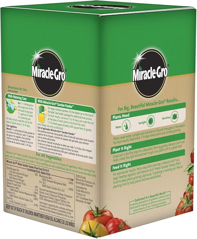 Miracle-GRO 2000422 Plant Food, 1.5-Pound (Tomato Fertilizer), 1.5 lb (Pack of 2)