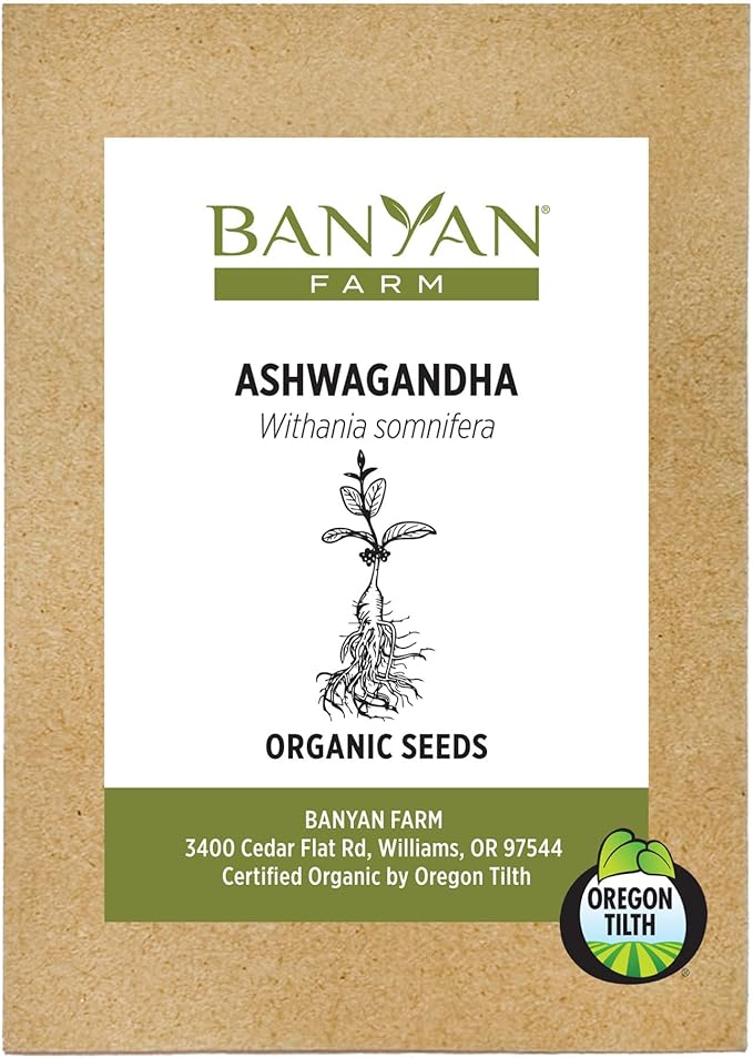 Banyan Botanicals Organic Ashwagandha Seeds – Withania Somnifera Easy to Grow Seeds to Grow Your Own Ayurvedic Herbs – 50 Count – Open Pollinated Non-GMO