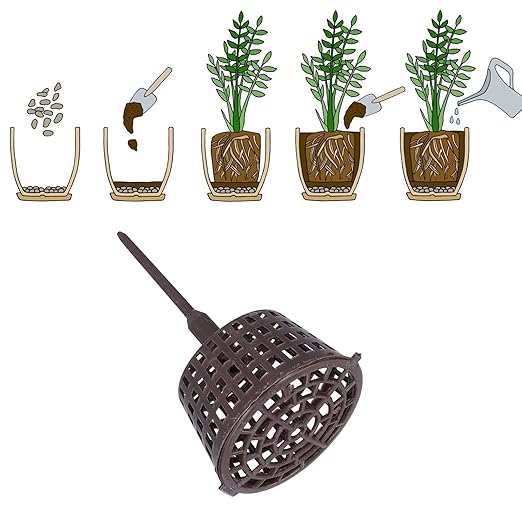 20PCS Plastic Fertilizer Mesh Baskets, Net Cups for Plants with Lids – Planting Containers for Bonsai, Hydroponics, and Fertilization Use
