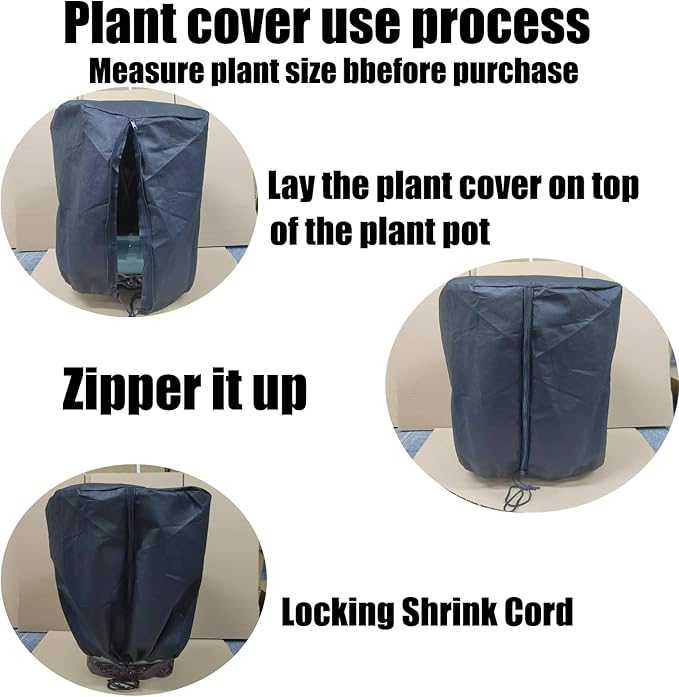 EJW Plant Covers Freeze Protection, Plant Cover, Plants Cover for Winter,Frost Blankets for Outdoor Plants,Frost Covers for Outdoor plants2 PCS, Cylindrical 19.6 * 14.5 * 14.5inch