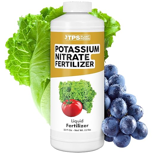 Potassium Nitrate Fertilizer – Liquid Nitrogen & Potassium Supplement for Faster Growth & More Blooms, 32 oz