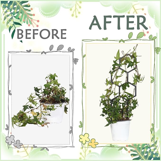 4 Pcs Trellises for Climbing Plants Indoor Metal Climbing Plant Support Metal Plant Trellis for Pots Garden Trellis for Climbing Plants for Plant Lovers (Style 1)