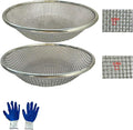 2PCS Soil Sifter for Gardening,Compost Sifter for 5 Gallon,Sieve for Compost,Sand,Gravel,Rock Sifter,Captures Dirt Sawdust,Soil Screening for Landscaping,Construction(1/4'',1/8''Mesh Screen)