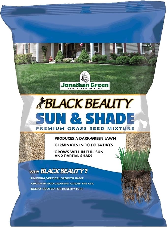 Jonathan Green 12002 Black Beauty Sun & Shade Grass Seed Mixture, 3 Lb