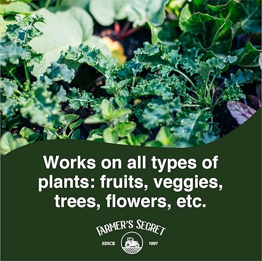 Farmer's Secret Spring Booster Fertilizer (8oz) - Super Concentrated 8-16-8 Formula - Formulated for Spring Application on All Types of Plants - Perfect Blend of Nutrients for Early Season Development