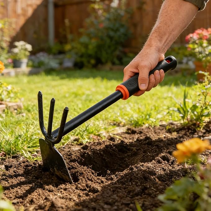Weed Puller Tool, Portable Garden Weeder Tool, Gardening Weeding Tool for Hand Weeder Puller for Vegetable Gardening Backyard Farm Planting - Black