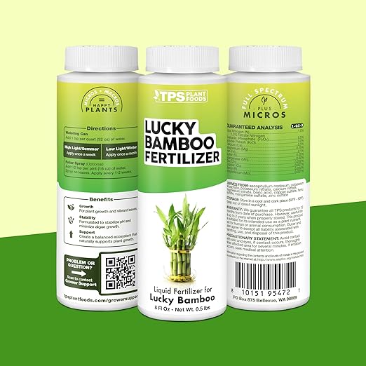 Lucky Bamboo Fertilizer – Liquid Plant Food for Greener Stalks, Healthy New Shoots & Steady Growth, 8 oz