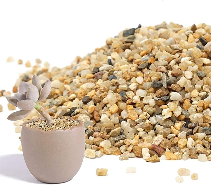 Coarse Sand Stone - Silica Sand for Plants,Mix Course Sand Soil Cover Succulents and Cactus Bonsai Natural Rocks Decorative Sand Horticultural Sand for Vases Fillers,Terrarium, Fairy Garden.