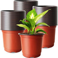 Baaxxango 200 PCS Plastic Nursery Pots,4 Inch Seedling Starting Pot with Holes,Flower Plant Container for Succulent,Seed,Cuttings,Transplanting