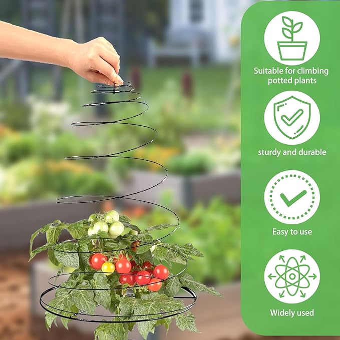 2 Sets Garden Trellis for Climbing Plants, Metal Garden Trellis Plant Trellis Support for Potted Plants Vegetables Flowers Climbing