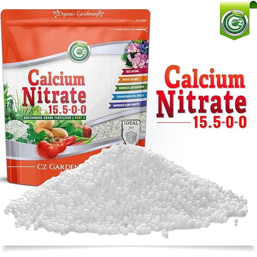 Calcium Nitrate 15.5-0-0 Fertilizer - Made in USA - 18LB Greenhouse Grade Plant Food for Hydroponics, Plants & Gardens – Fruit, Vegetables. Blossom End Rot Tomatoes