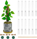 Small Moss Pole for Monstera - Stackable & Refillable Plastic Moss Poles for Climbing Plants with Large Mesh Design (12Pack-White-Small)