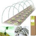 RIFNY 30 PCS Garden Hoops for Raised Beds, Greenhouse Hoops Kit Long Grow Tunnel for Row Cover, Rust-Free Fiberglass Garden Support Poles for Insect Mesh Netting Freeze Plant Cover (Green)