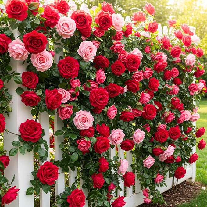 Climbing Rose Vine Seeds - 30+ Seeds for Planting – Beautiful Blooms – Ideal for Trellises, Fences, and Garden Walls – Fast-Growing Flower Seeds for Outdoor Planting