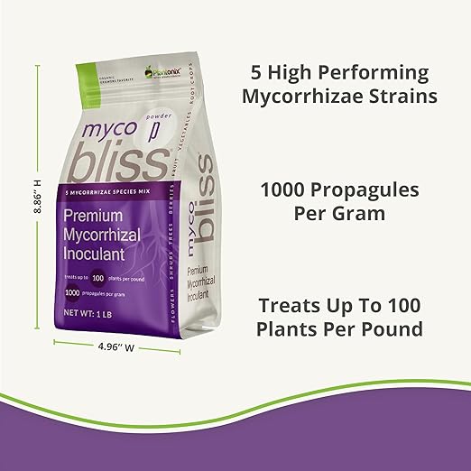 Worm Bliss (1 Qt) + Myco Bliss Powder (200 g) - Mycorrhizal Fungi Inoculant & Organic Worm Castings for Plants - Mycorrhizae for Plants - Earthworm Castings Organic Fertilizer - Mycorrhizal Inoculant