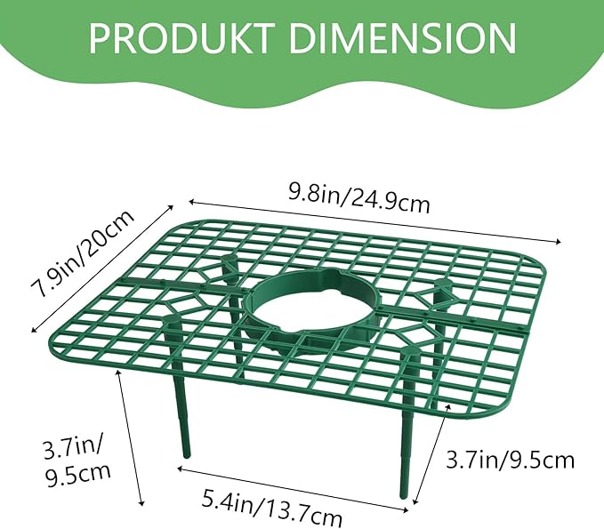 ANGTUO 10 Pack Strawberry Plant Support, Strawberry Support Growing Racks for Keeping Garden(5 Square+5 Round)