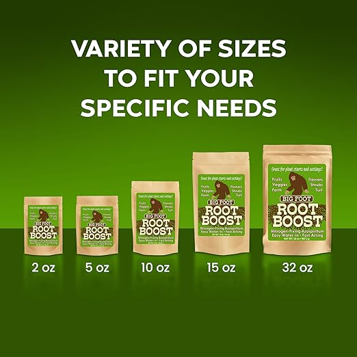 Big Foot Probiotic Root Boost Water Soluble Powder For Established Plants and Transplants - GROW ROOT SIZE, Increase Nitrogen, Grow New Plants from Cuttings, Pea Inoculant - 5 Ounces