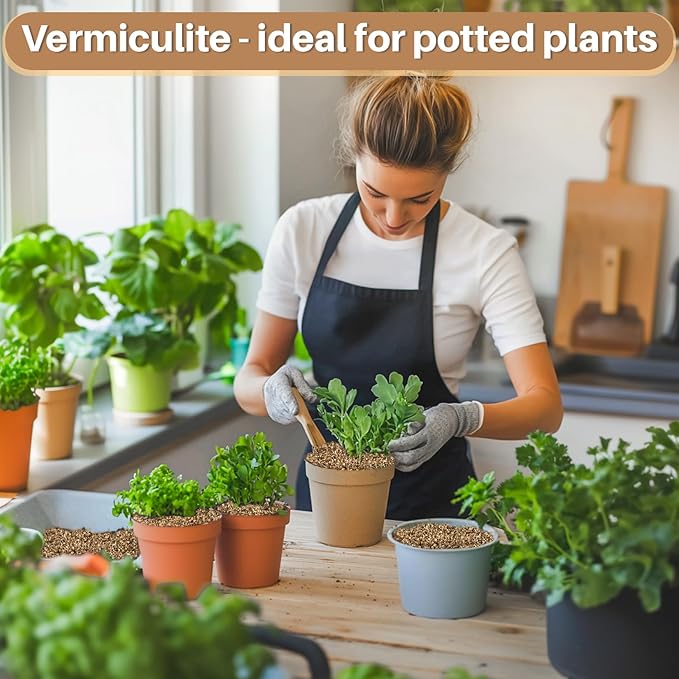 Vermiculite - 14OZ Vermiculite for Gardening Organic Soil Potting Mix Horticultural Sand for Seed Starting, Plants, Vegetable, Potting, Garden, Orchid, Horticultural,Succulent, 1-3mm